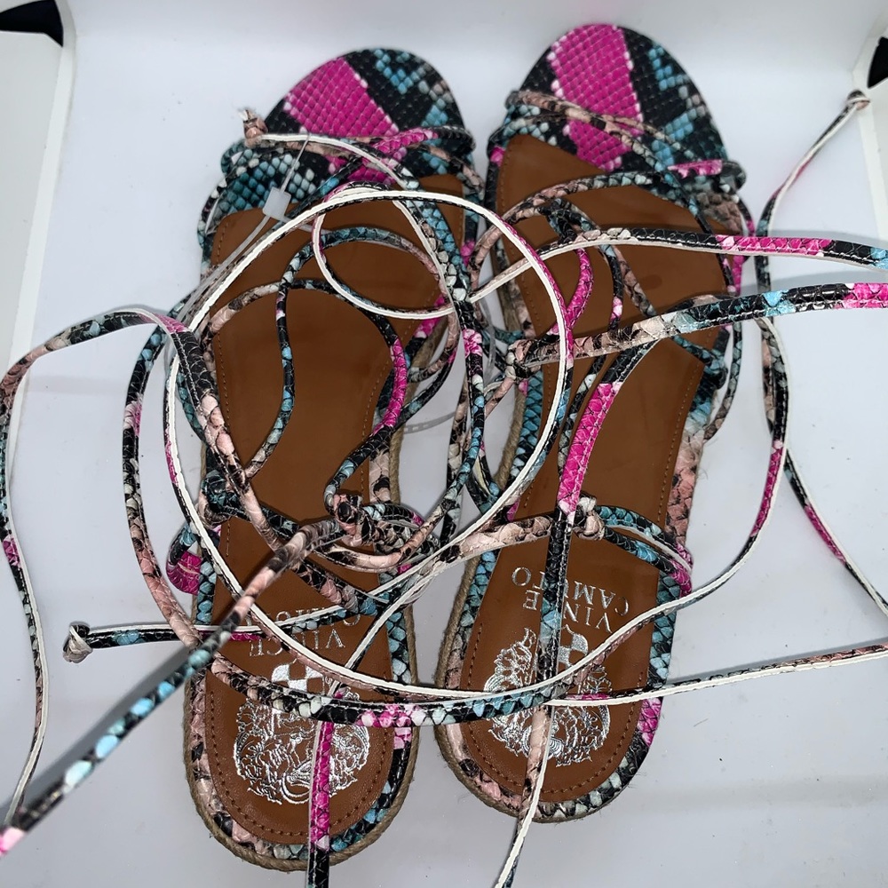 Vince Camuto Colorful Python Wedges - Picture 3 of 6